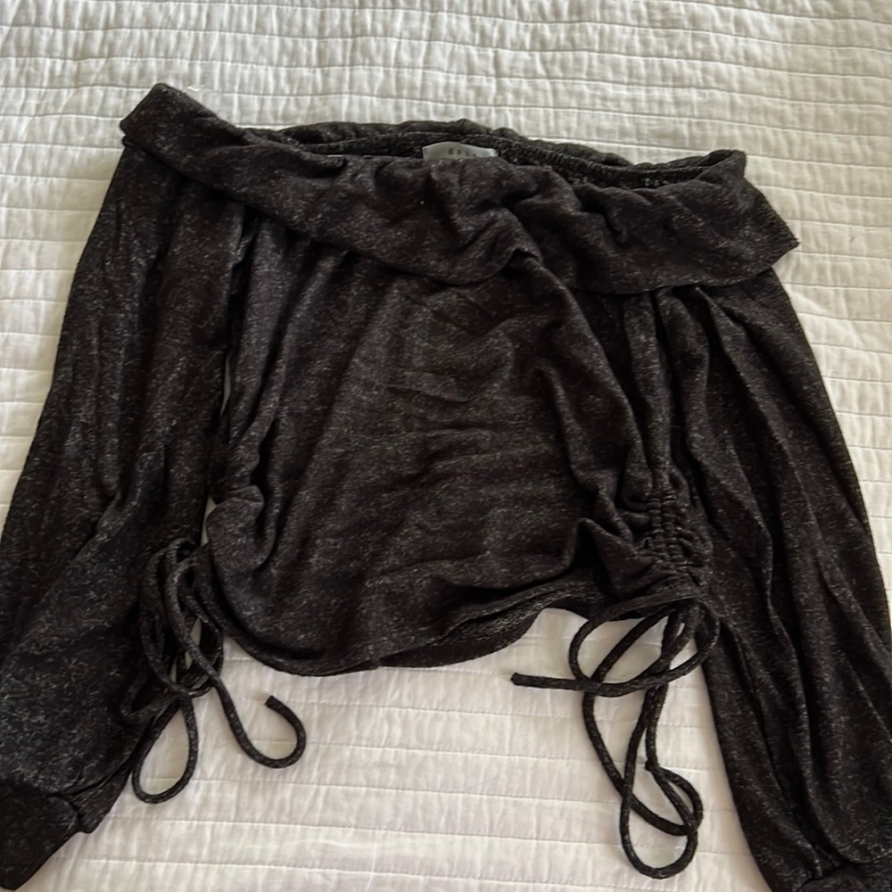 Gaze brand, New off the shoulder long sleeve shirt. Really soft material